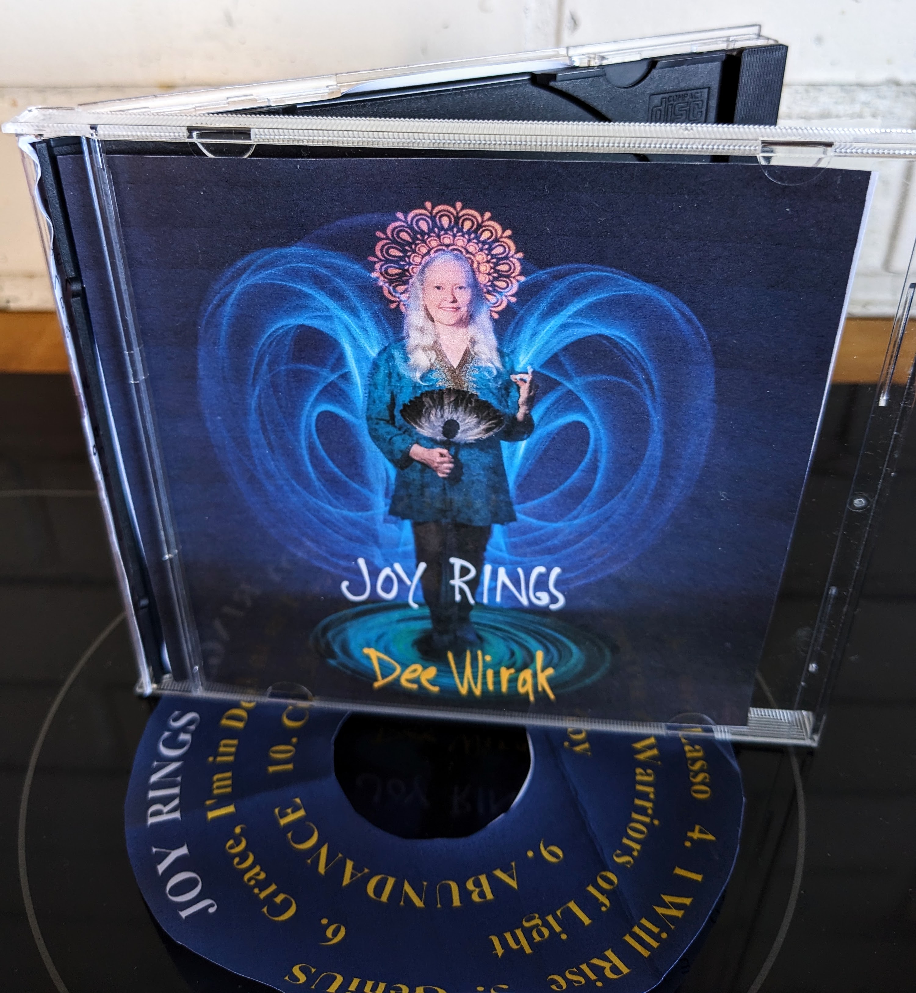 A picture of Dee Wirak's cd album 'Joy Rings'.